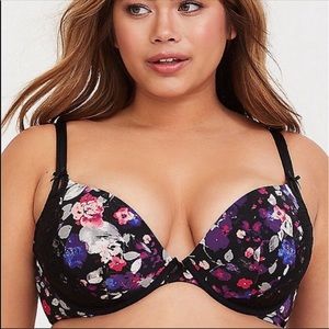 Torrid Floral Push Up Plunge Bra